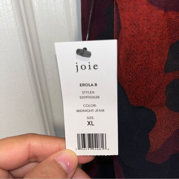 NWT Joie Erola B Sleeveless Camo-Print Silk Top Women Size xL - Picture 8 of 9
